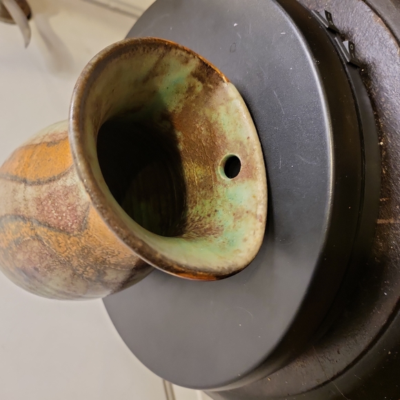 Mid-Century Modern Studio Pottery Ceramic Wall Pocket Vase - Picture 6 of 13